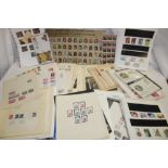 Various album pages of GB and World stamps, mint stamps, covers etc.