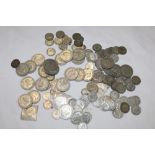 Twenty-seven various pre-1947 silver florins and a selection of over 90 various pre-1947 silver