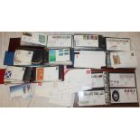 Six albums containing a large collection of GB first day covers 1960's/80's