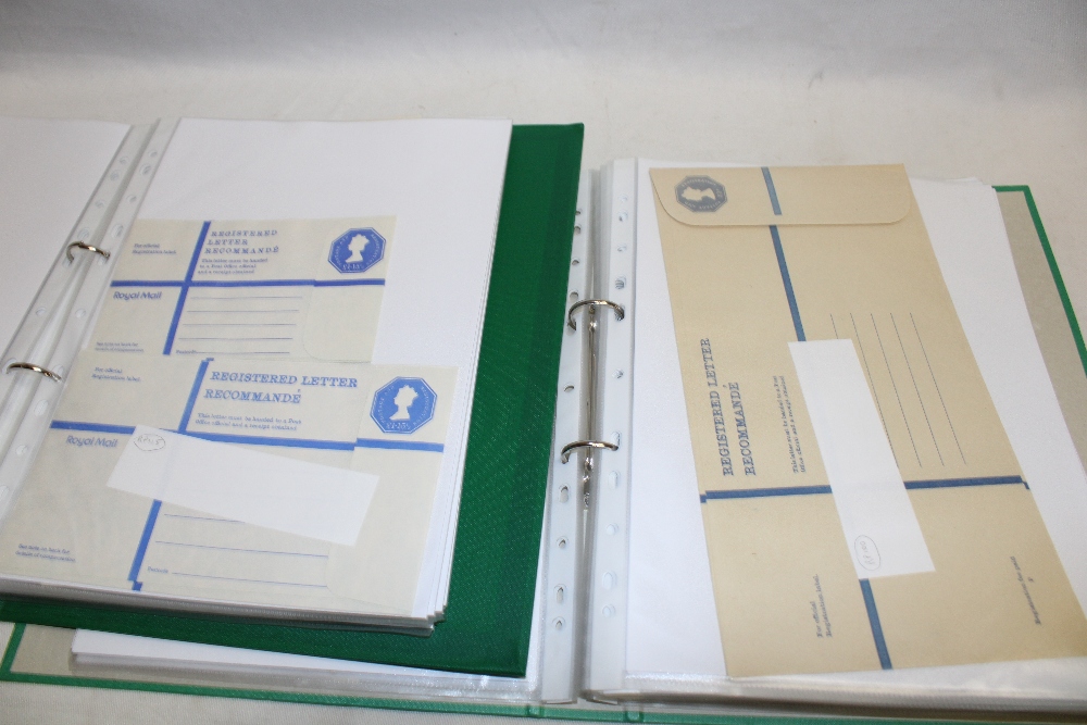 Two folder albums containing a collection of EIIR registered envelopes etc.