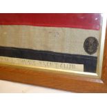 A cotton flag with attached Royal Thames Yacht Club badge and text "Lenara Royal Thames Yacht Club"