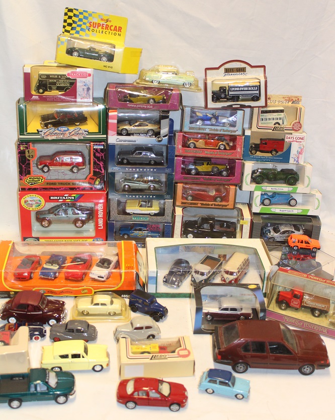 A large selection of mainly mint and boxed vehicles including Matchbox Models of Yesteryear, Corgi,