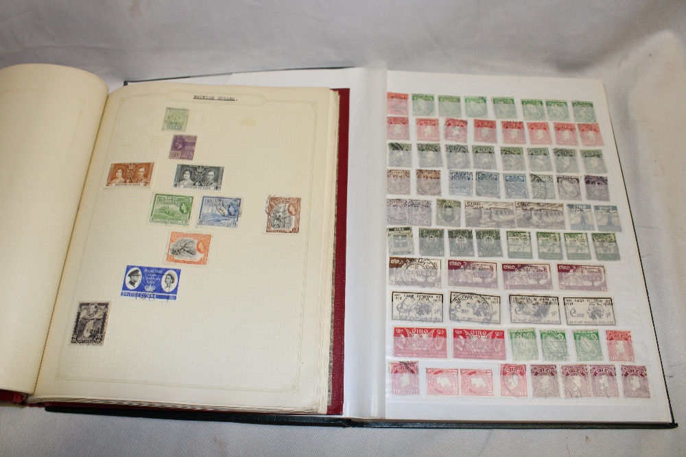 An album of British Commonwealth and World stamps and a stock book containing a selection of