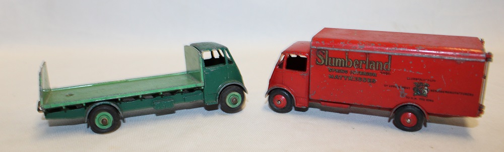 Dinky Supertoys - Guy Slumberland delivery van and a flatbed lorry (2)