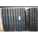 A bound volume of Harper's magazine 1886 and 12 bound volumes of Punch 1903-1914
