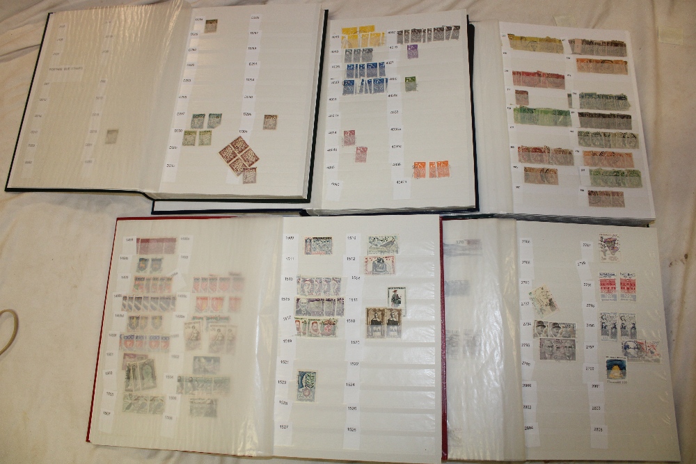 A large collection of France stamps in five large stock books presented in date order 1849-2010