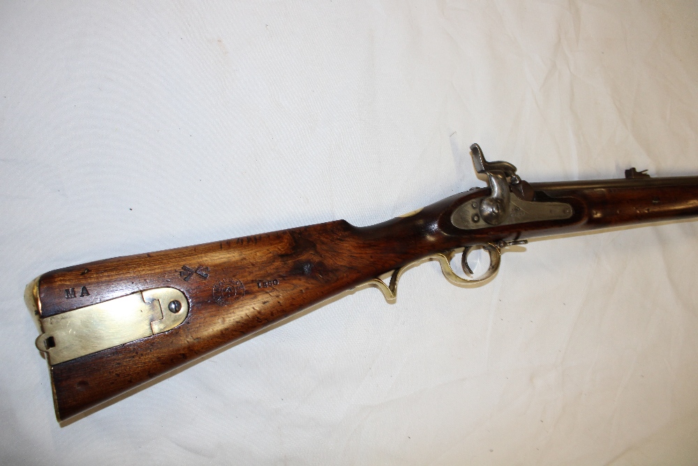 A 19th century Brunswick Colonial smooth bore musket with 30½" steel barrel, - Image 2 of 4