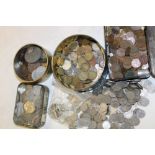 A large selection of pre-decimal coins, Foreign coins,