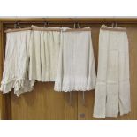 Four cream petticoats/underskirts