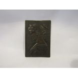 A Victorian portrait plaque of Grecian lady,