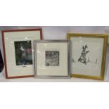 Three framed and glazed prints- Roger Harris 'Goldfish II',