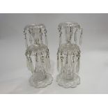 A pair of Victorian double tier lustre's,