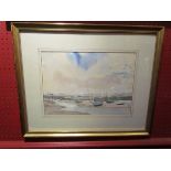 JEAN ALEXANDER (1911-1994): A framed and glazed watercolour, "Ebbing Tide, Walton".