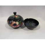 A Moorcroft lidded pot and bowl,