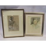 Four framed and glazed prints of various figures