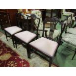 A set of eight (6+2) Hepplewhite design George III style mahogany shield back rest dining chairs