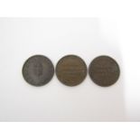 Norwich tokens - Three 19thC trade tokens including R.Alden lamp manufacturer, St Stephens, H.