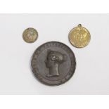 A Queen Victoria 1842 bronze medallion - The Triumph of The British Arms,