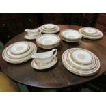 A quantity of Crown Staffordshire bone china dinner ware including gravy boat and tureens,