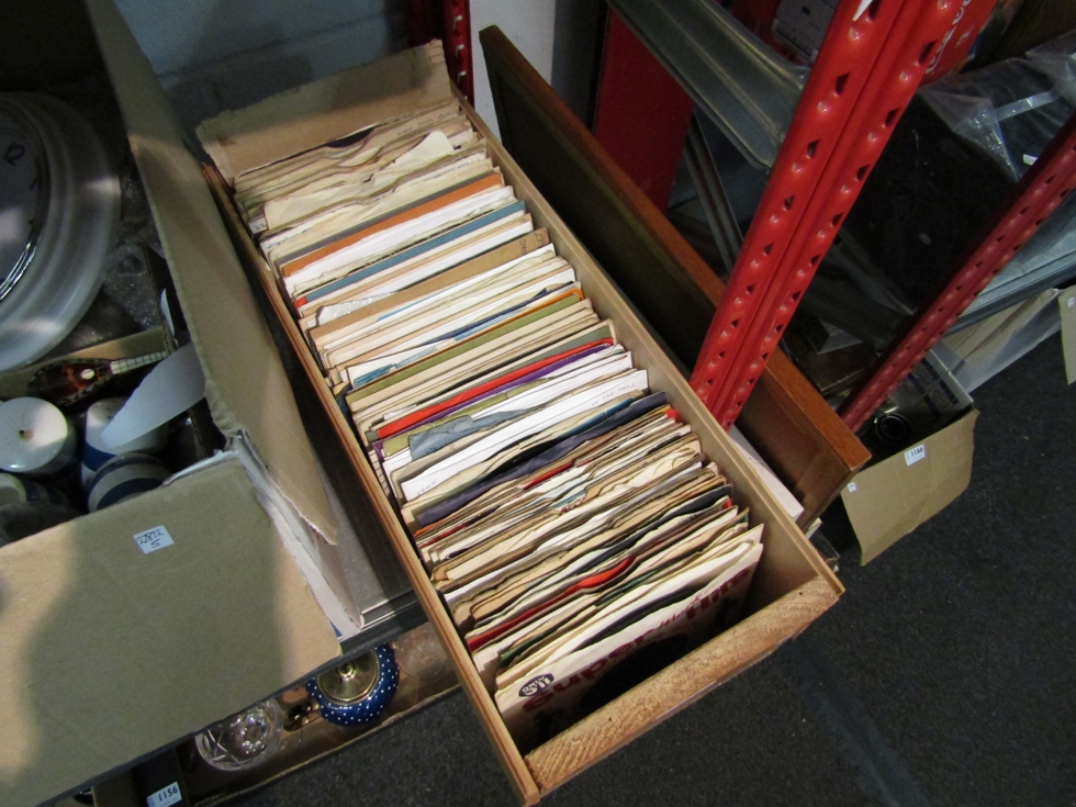 Box of 1960's vinyl 45 rpm singles