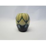A Moorcroft Indigo pattern vase designed by Emma Bossons, WM monogram to base, 9.