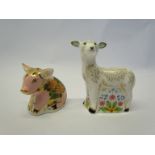 Two Royal Crown Derby paperweights Pickworth Piglet,