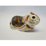 A Royal Crown Derby paperweight Ponchito Guinea Pig 73/1250, gold stopper,