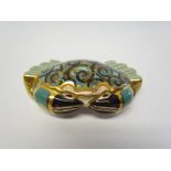 A Royal Crown Derby paperweight Cromer Crab, gold stopper,