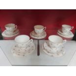 Five Royal Albert "Star of Eve" trios