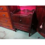 A George III mahogany nightstand,