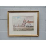 KEITH JOHNSON (1942); A watercolour of "White Swan" pub, street corner, signed lower right,