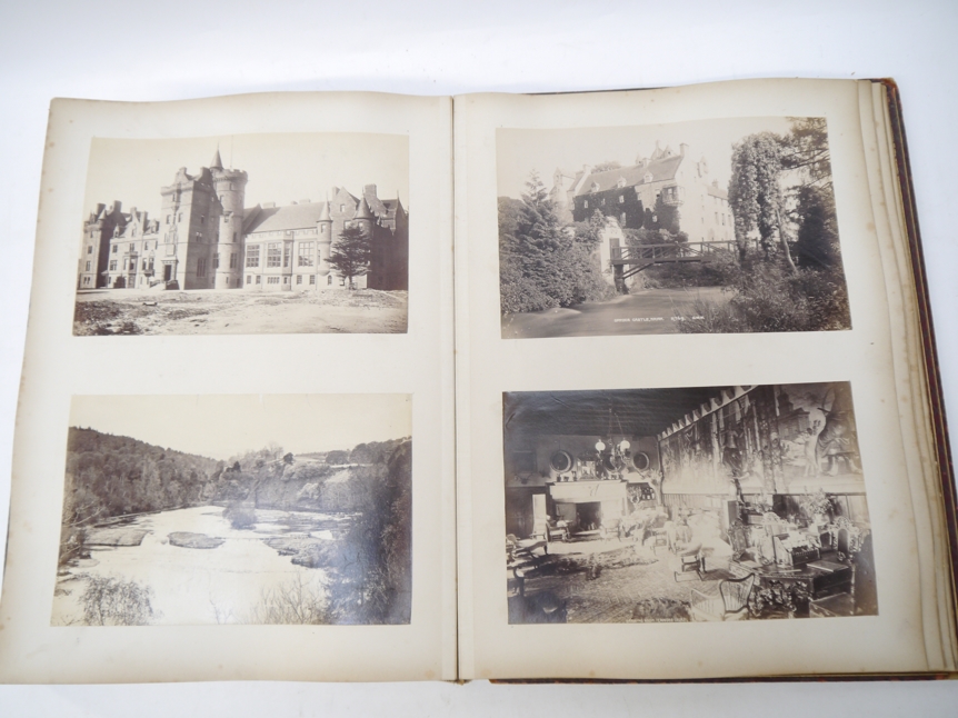 A Victorian photograph album containing over 130 mainly albumen print mounted photographs, c. - Image 12 of 18