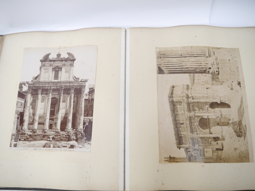 Five circa late 19th Century photograph albums, mainly Italy, Rome, Southern Europe, - Image 9 of 16