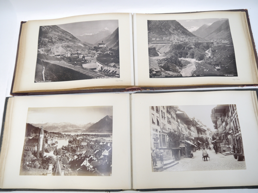 Two late 19th/early 20th Century photograph albums containing 160 mainly large mounted - Image 5 of 8