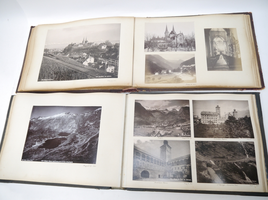 Two late 19th/early 20th Century photograph albums containing 160 mainly large mounted - Image 7 of 8