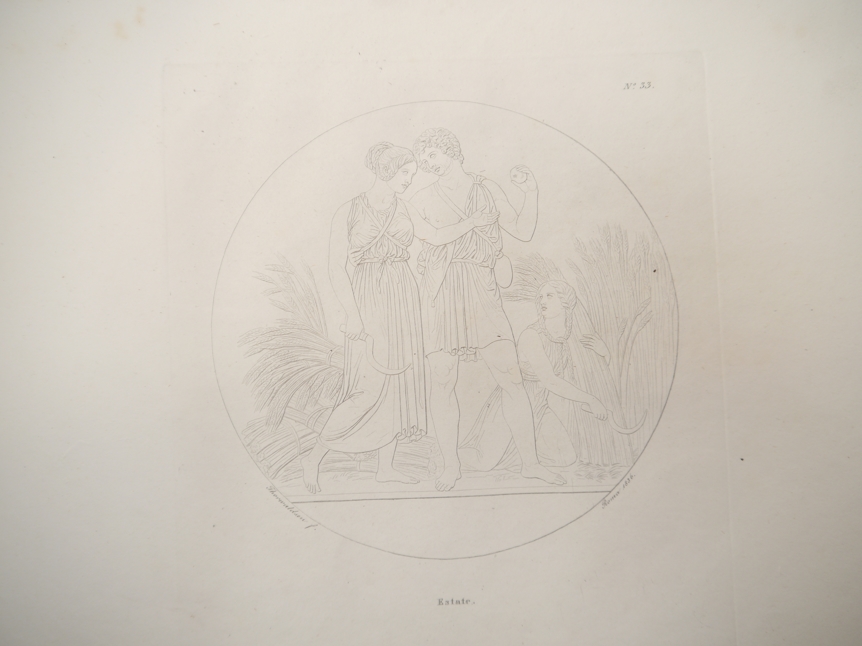 Bertel Thorvaldsen (1770-1844), oblong folio volume of engravings by Danish neo classicist sculptor - Image 2 of 15