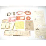 A packet of miscellaneous transport ephemera,