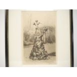 Edgar James Maybery an original etching 'Peter Pan, Kensington Gardens', circa 1930s,