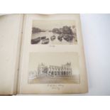 A Victorian photograph album containing over 130 mainly albumen print mounted photographs, c.