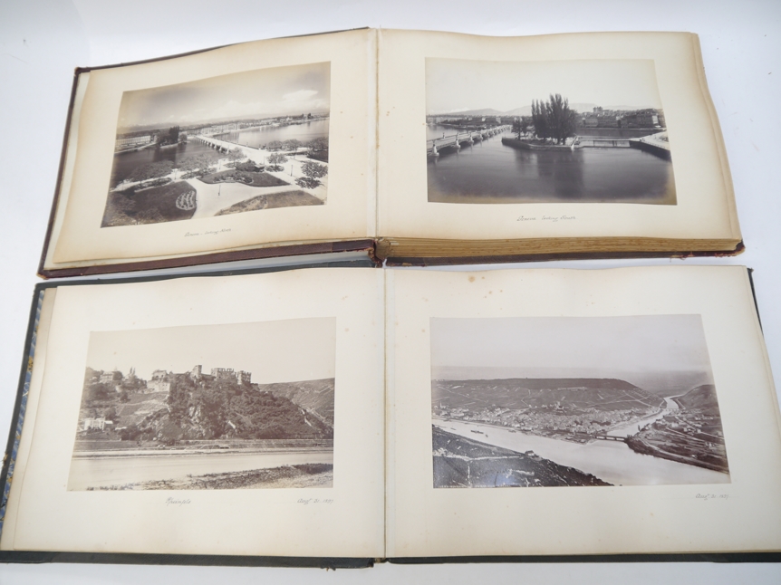 Two late 19th/early 20th Century photograph albums containing 160 mainly large mounted