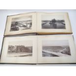 Two late 19th/early 20th Century photograph albums containing 160 mainly large mounted