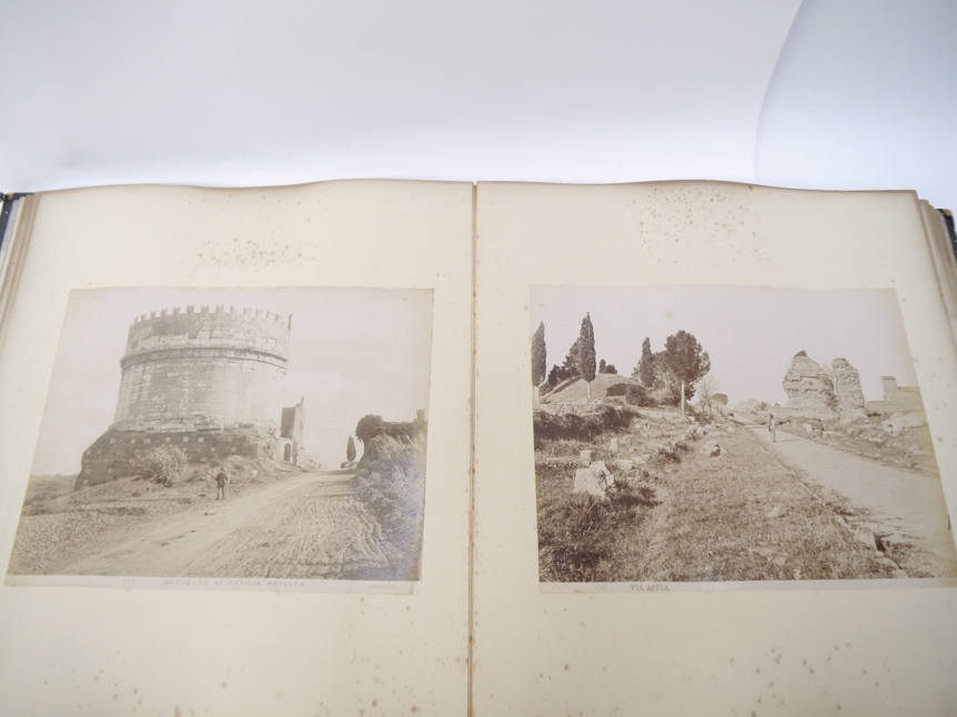 Five circa late 19th Century photograph albums, mainly Italy, Rome, Southern Europe, - Image 8 of 16