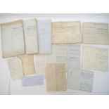A packet of 14 vellum and other documents 1784-1855, land/estates at Saham Toney & Ovington, Norfolk