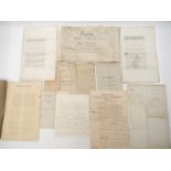 A folder of 19th Century documents relating to Hackford, Whitwell, Guestwick, Bawdeswell, Ling,