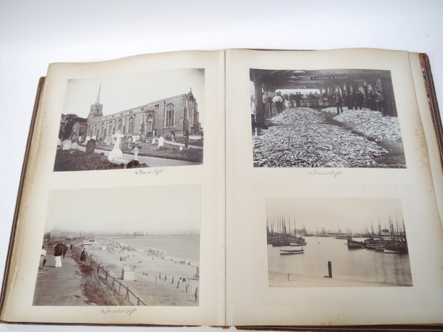 A Victorian photograph album containing over 130 mainly albumen print mounted photographs, c. - Image 16 of 18