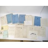 A collection of gun patents and ephemera circa late 19th to mid 20th Century,