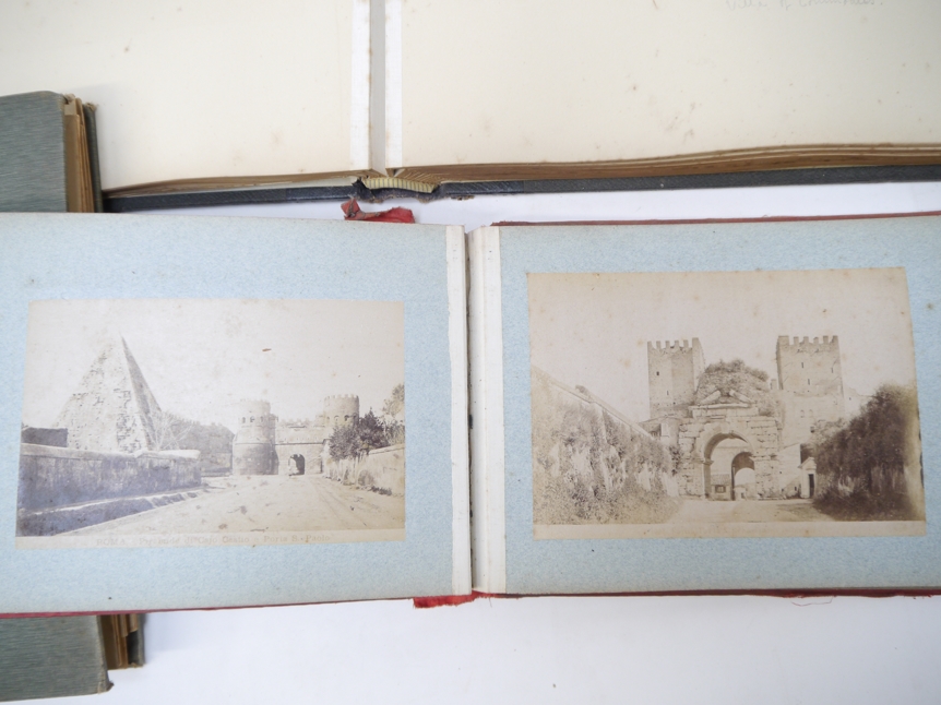 Five circa late 19th Century photograph albums, mainly Italy, Rome, Southern Europe, - Image 7 of 16