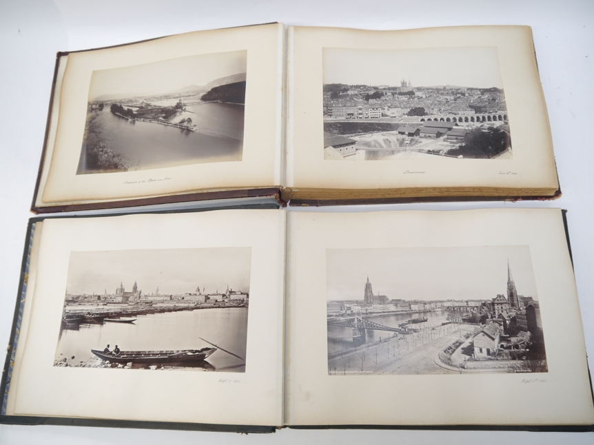 Two late 19th/early 20th Century photograph albums containing 160 mainly large mounted - Image 2 of 8