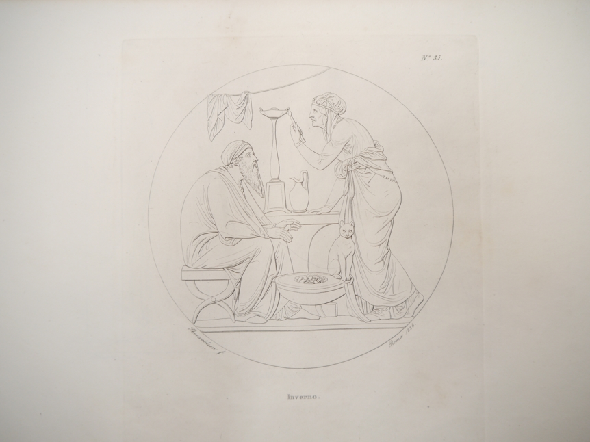 Bertel Thorvaldsen (1770-1844), oblong folio volume of engravings by Danish neo classicist sculptor