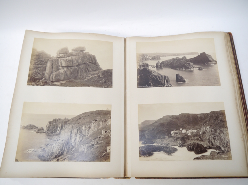 A Victorian photograph album containing over 130 mainly albumen print mounted photographs, c. - Image 11 of 18